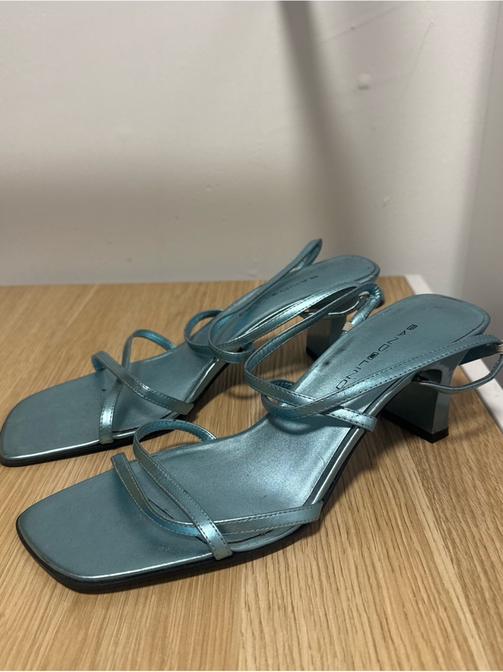 Bandolino Metallic Teal Heeled Sandals